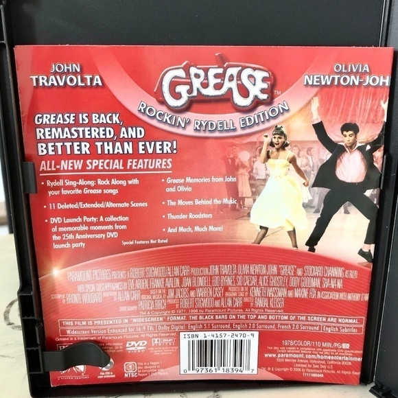GREASE DVD, 1998, Rockin' Rydell Edition, Faux Leather Jacket Sleeve - Picture 8 of 8